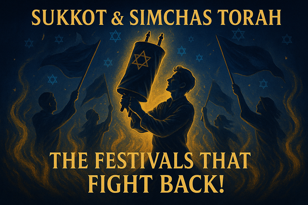 people dancing around torah sukkot